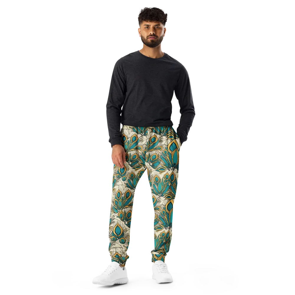 Peacock Gilt on Men's Joggers — Front