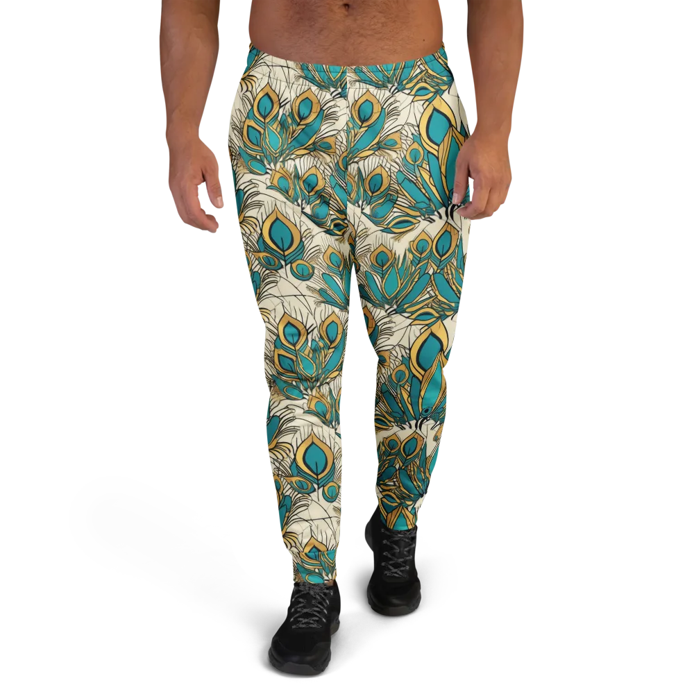 Peacock Gilt on Men's Joggers — Front
