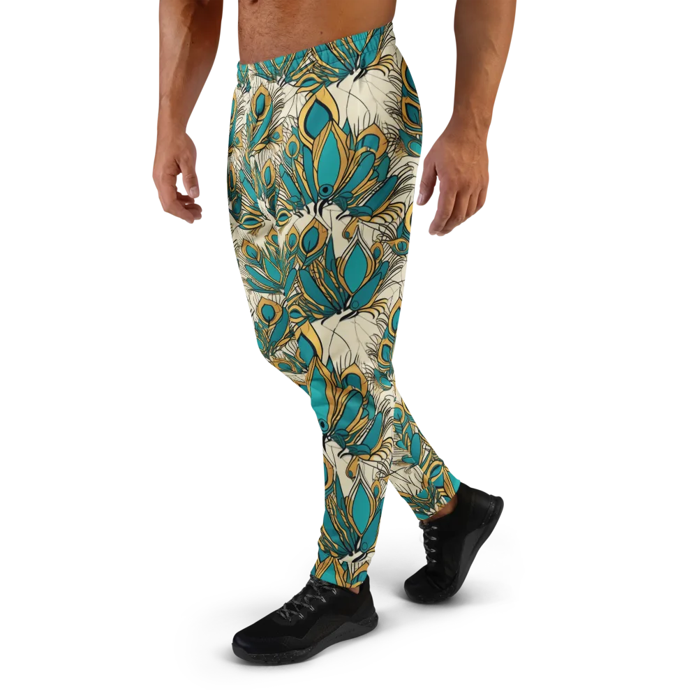 Peacock Gilt on Men's Joggers — Left