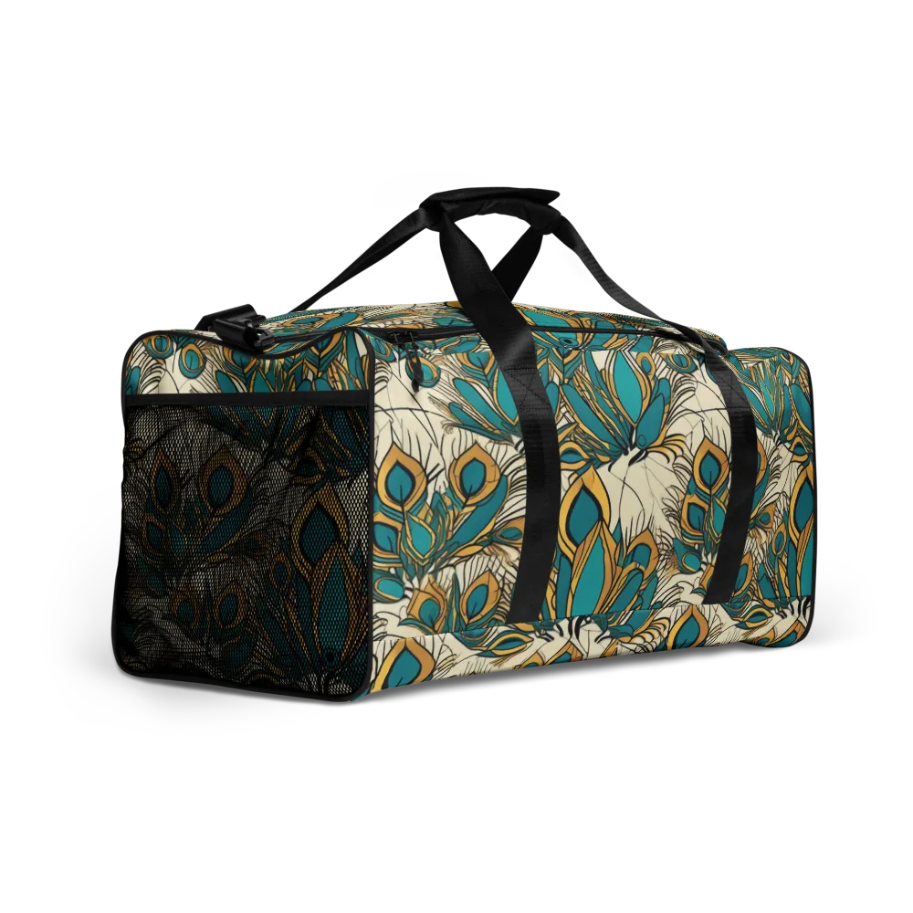 Peacock Gilt on Duffle Bag — Right Front