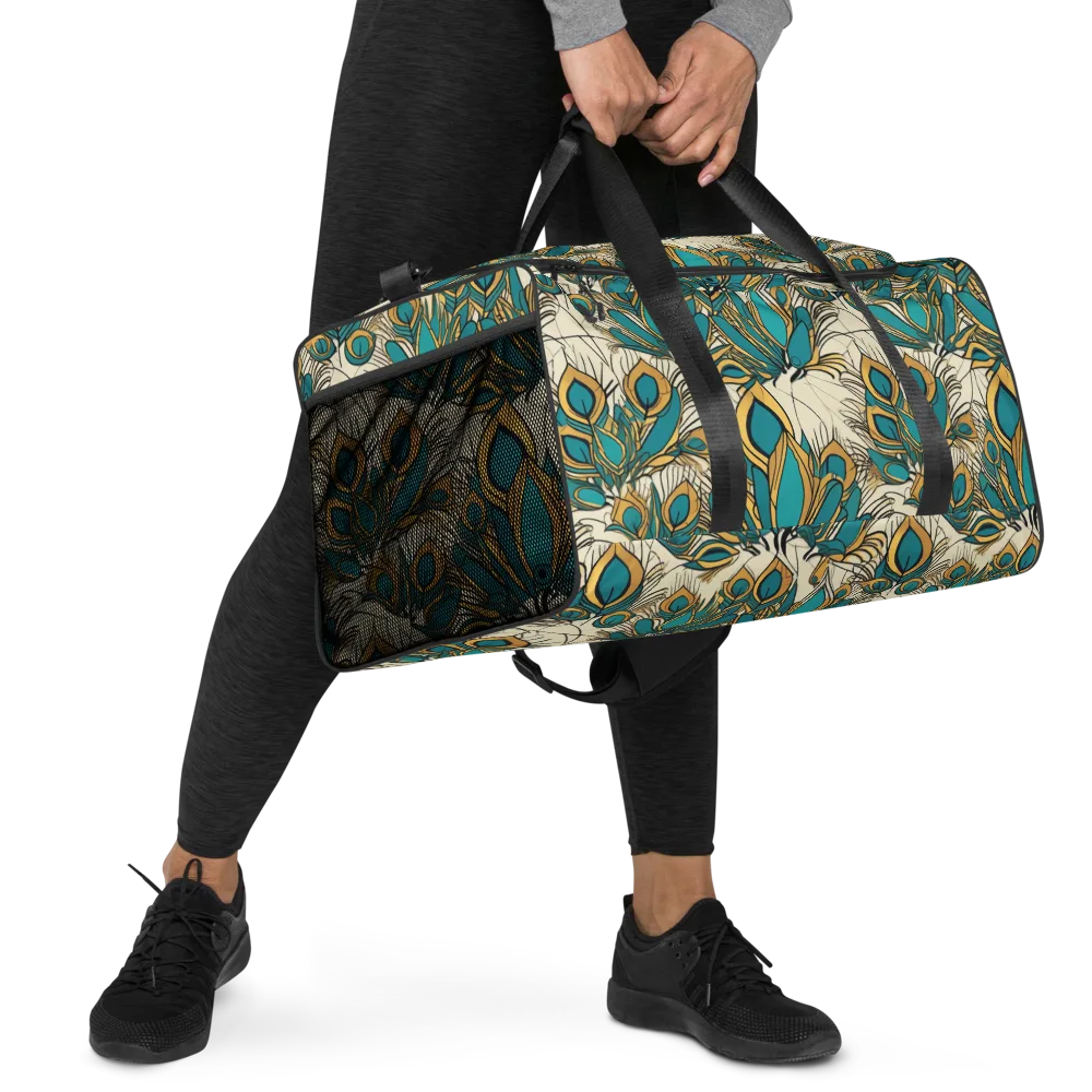 Peacock Gilt on Duffle Bag — Right Front
