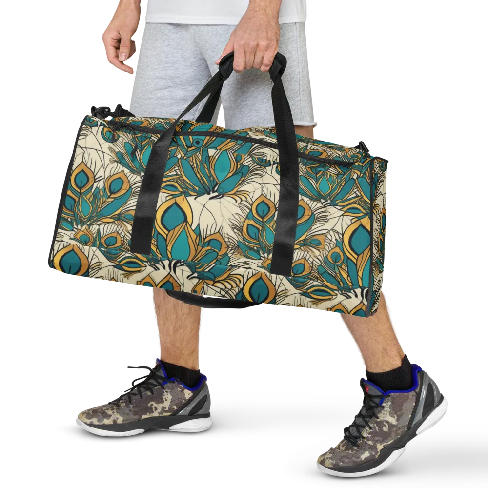 Peacock Gilt on Duffle Bag — Front
