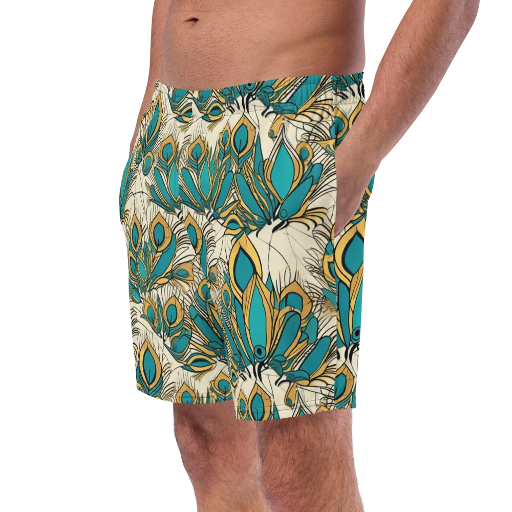 Peacock Gilt on Swim Trunks — Left Front
