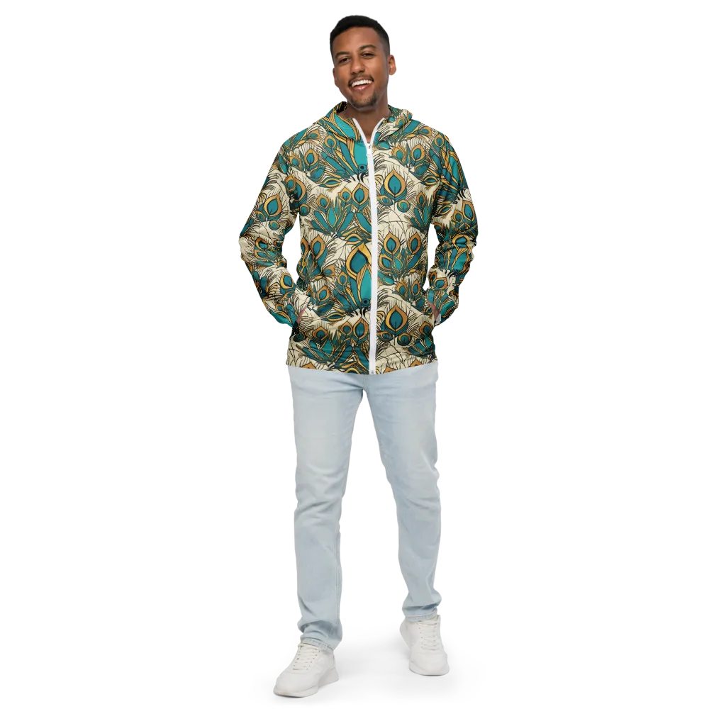 Peacock Gilt on Men's Windbreaker — Front