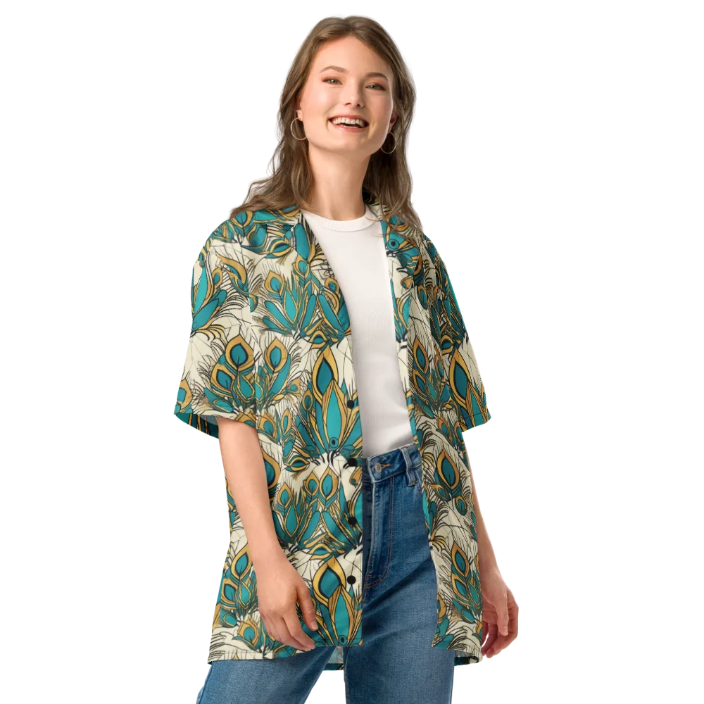 Peacock Gilt on Button Shirt — Front