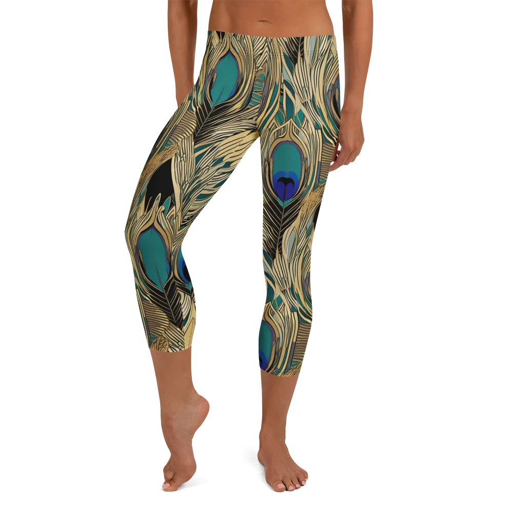 Gilded Iridescence on Capri Leggings — Front