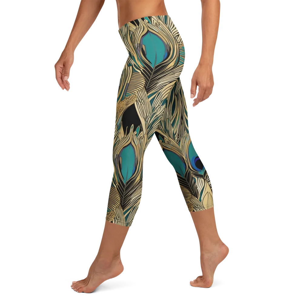 Gilded Iridescence on Capri Leggings — Left