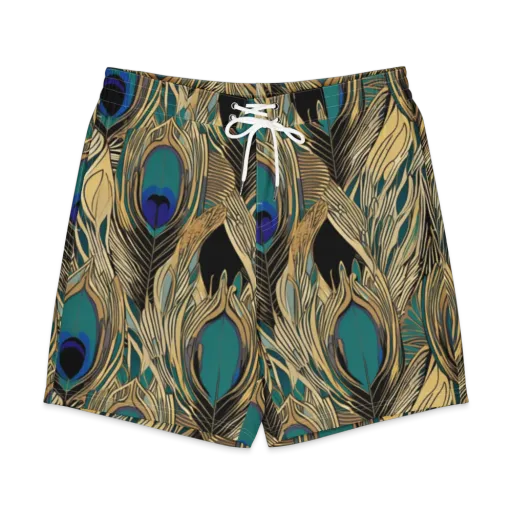 Gilded Iridescence on a Men's Board Shorts