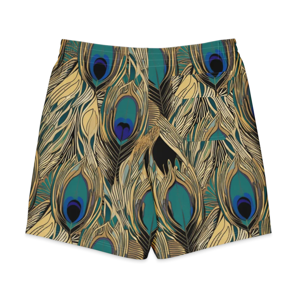 Gilded Iridescence on Men's Board Shorts — Back