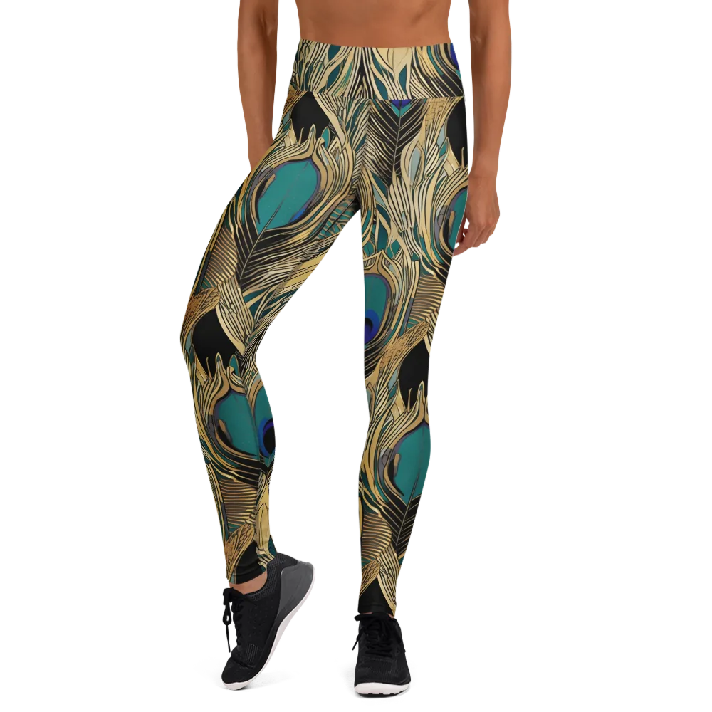 Gilded Iridescence on Yoga Leggings — Front