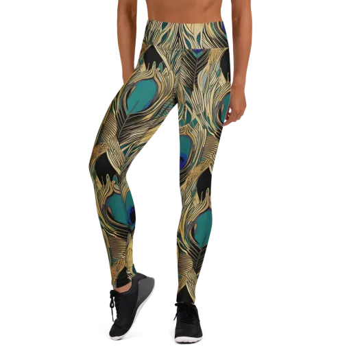 Gilded Iridescence on a Yoga Leggings