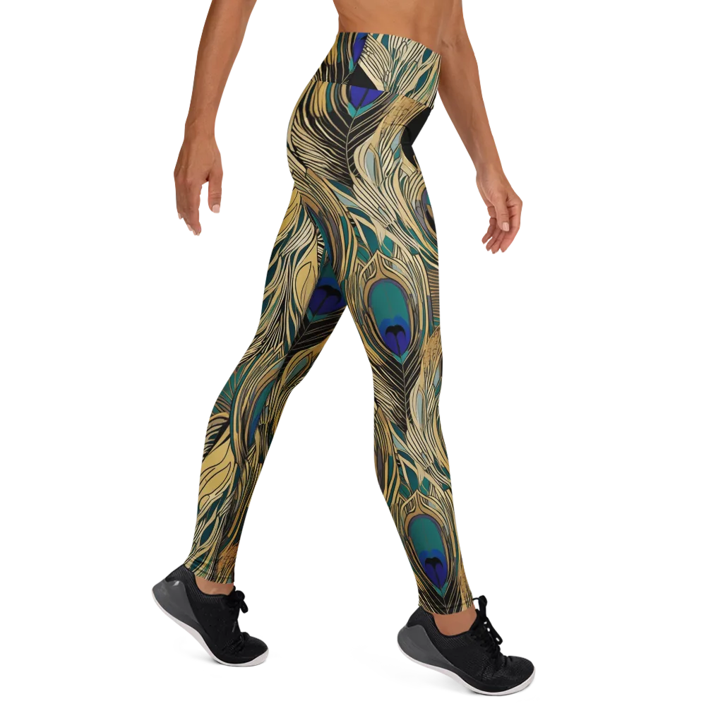 Gilded Iridescence on Yoga Leggings — Right