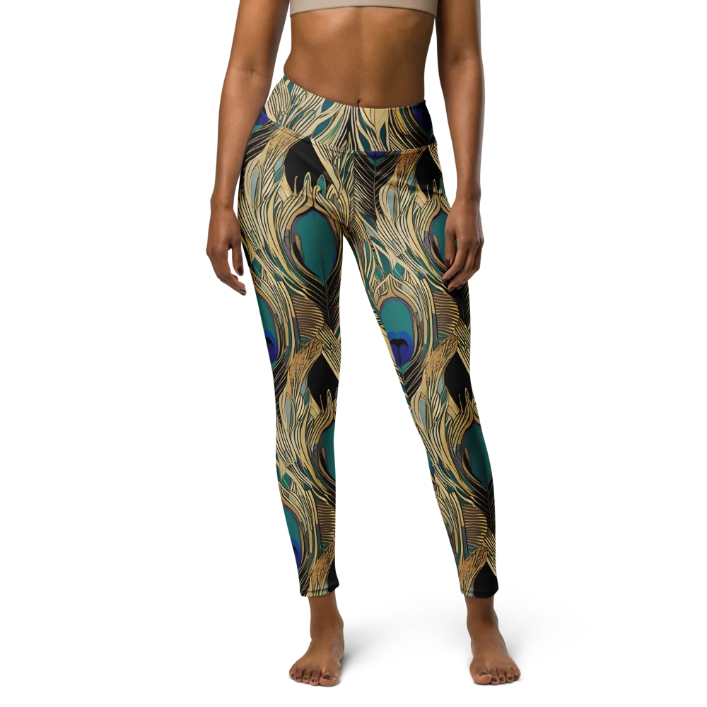 Gilded Iridescence on Yoga Leggings — Front