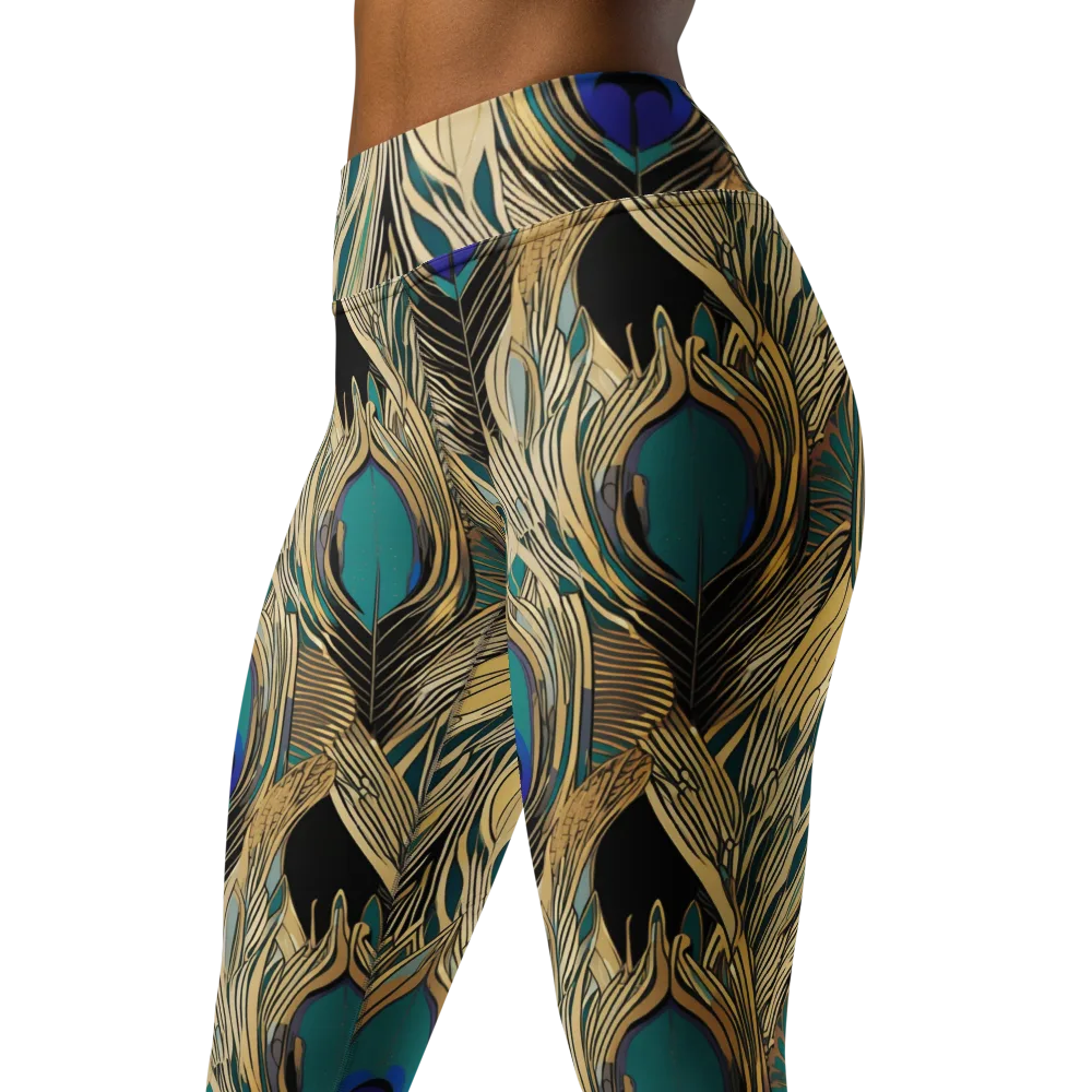 Gilded Iridescence on Yoga Leggings — Left Front