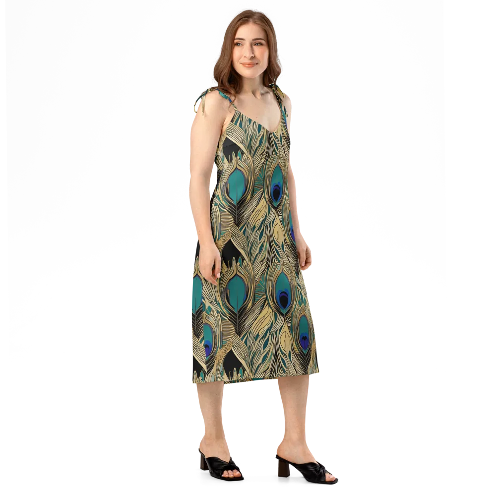 Gilded Iridescence on Slip Dress — Right Front