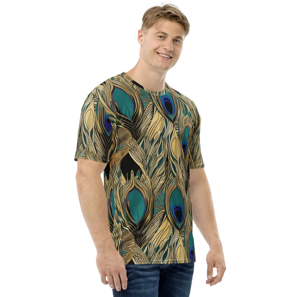 Gilded Iridescence on Men's Crew Neck T-Shirt — Right