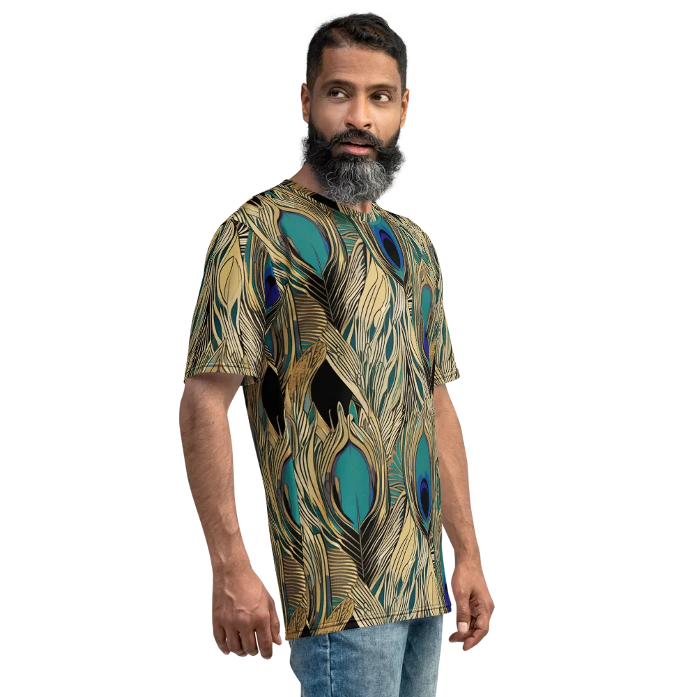 Gilded Iridescence on Men's Crew Neck T-Shirt — Right