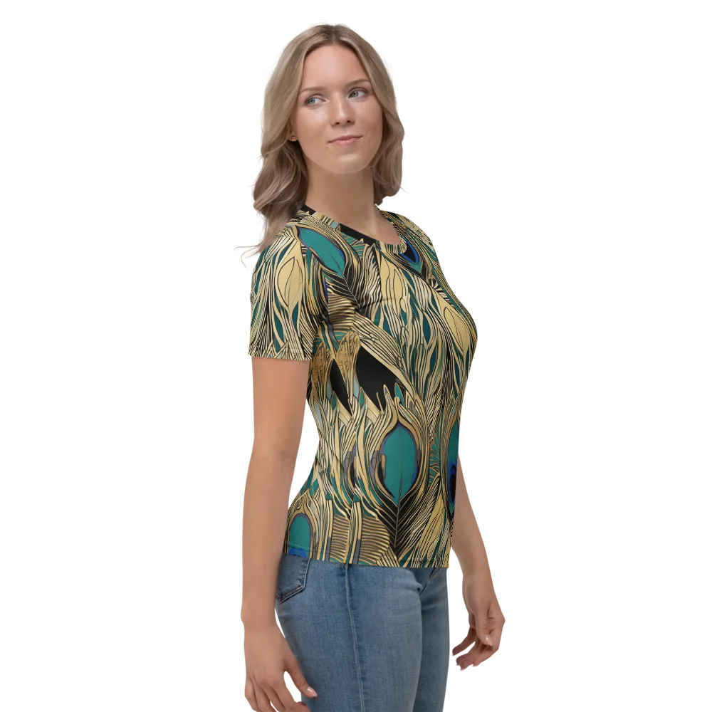 Gilded Iridescence on Women's Crew Neck T-Shirt — Right