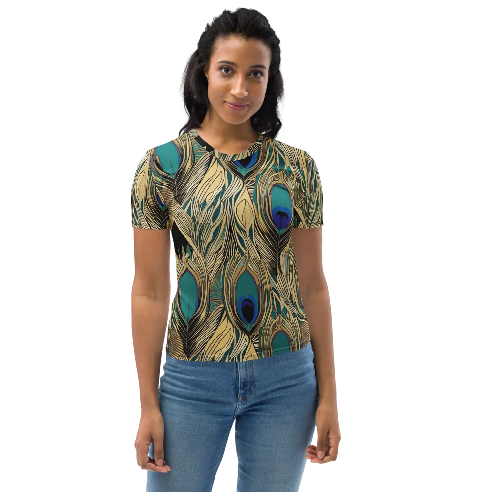 Gilded Iridescence on Women's Crew Neck T-Shirt — Front