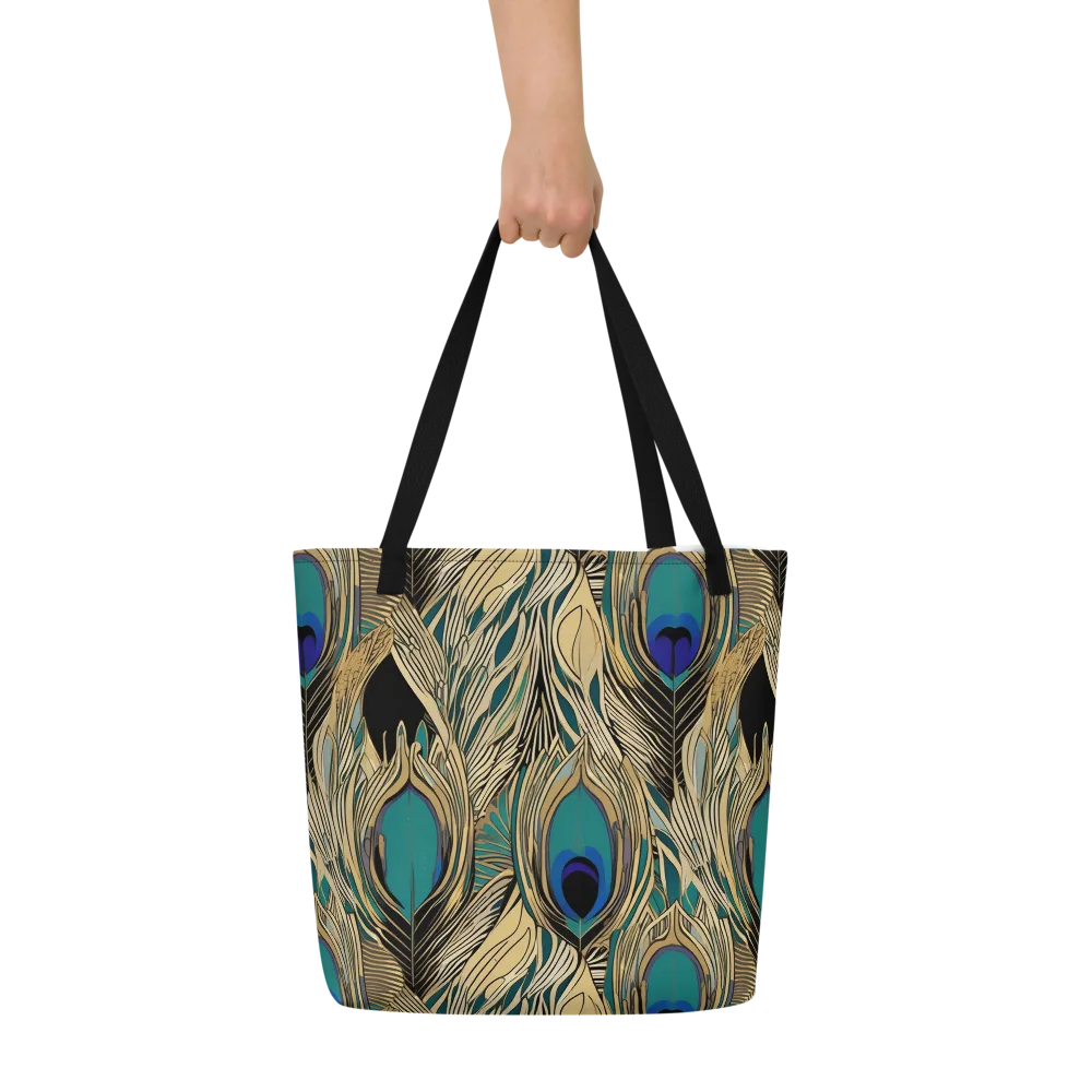 Gilded Iridescence on Large Tote Bag W/ Pocket — Front