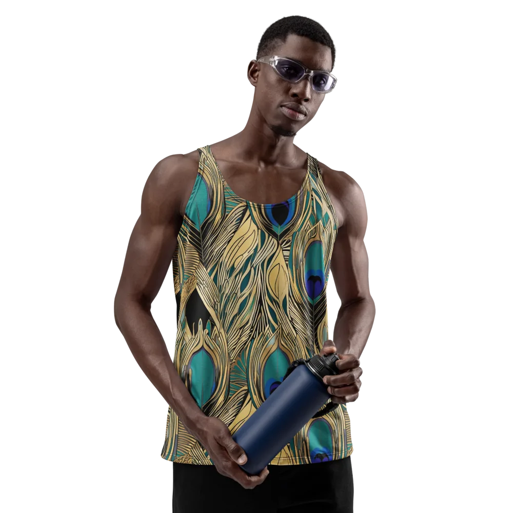 Gilded Iridescence on Men's Tank Top — Front