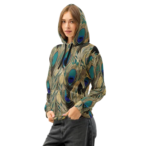 Gilded Iridescence on a Cotton Hoodie