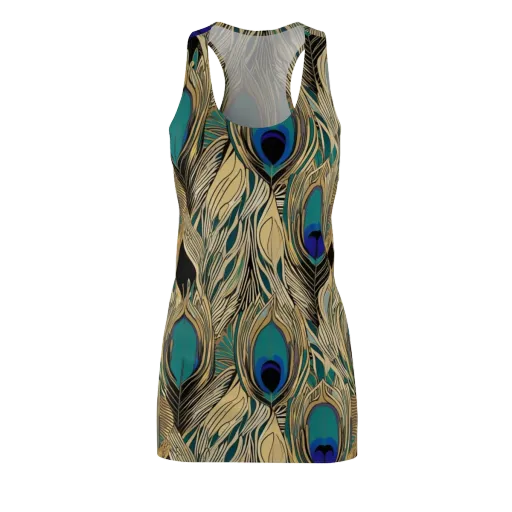 Gilded Iridescence on a Racerback Dress