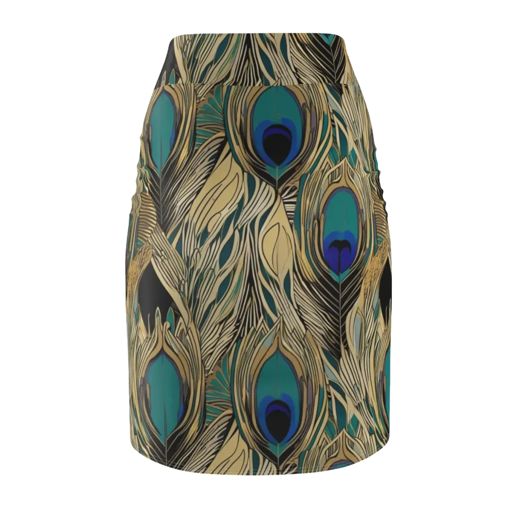 Gilded Iridescence on Pencil Skirt — Back