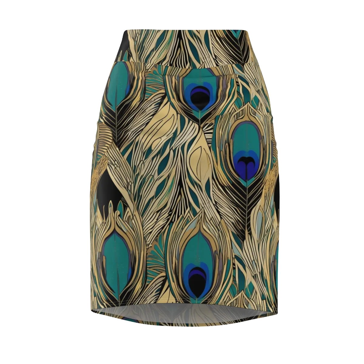 Gilded Iridescence on Pencil Skirt — Front