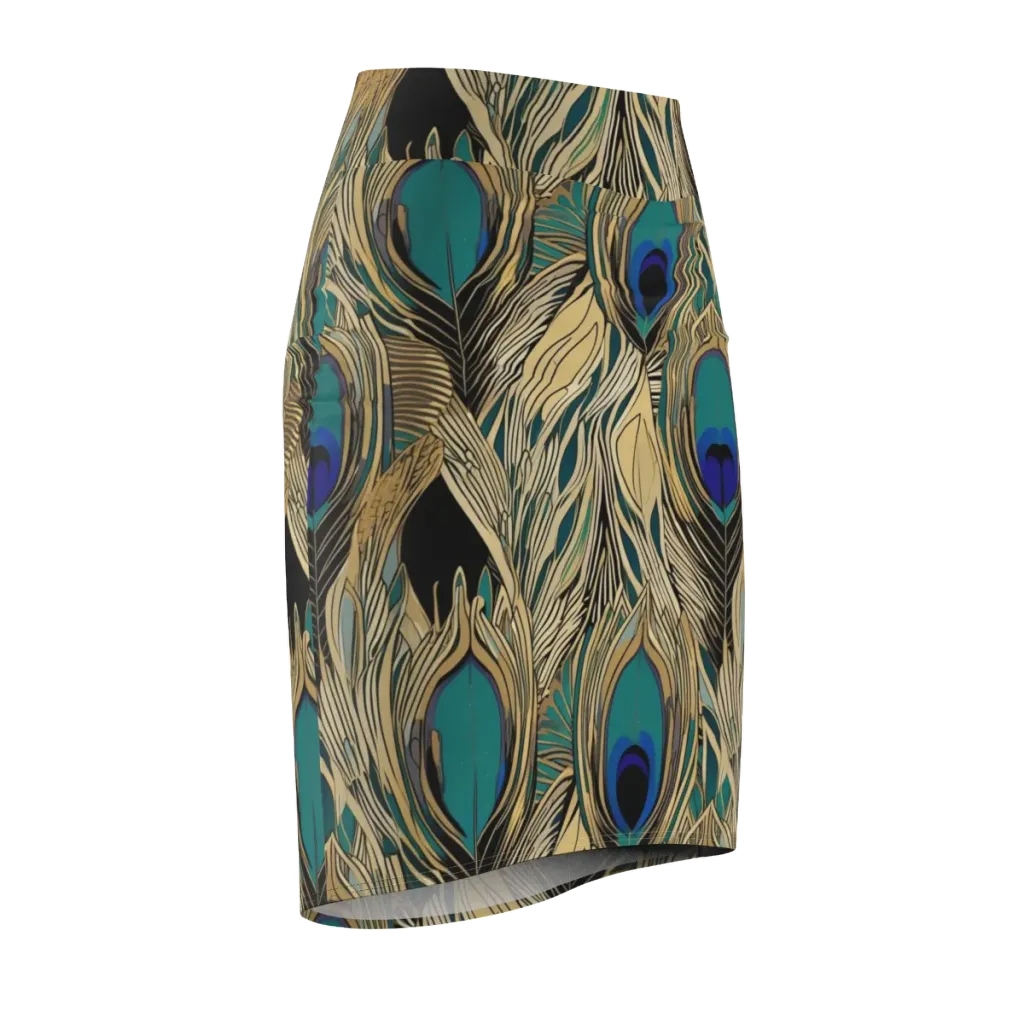 Gilded Iridescence on Pencil Skirt — Front Side
