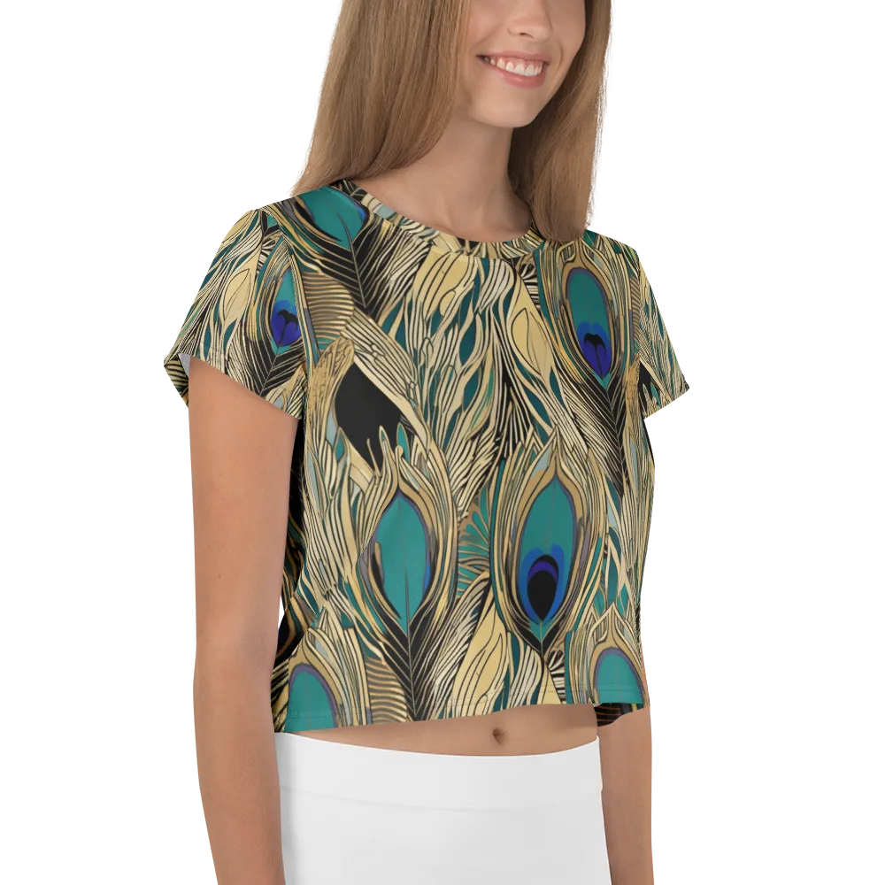 Gilded Iridescence on Crop Tee — Right