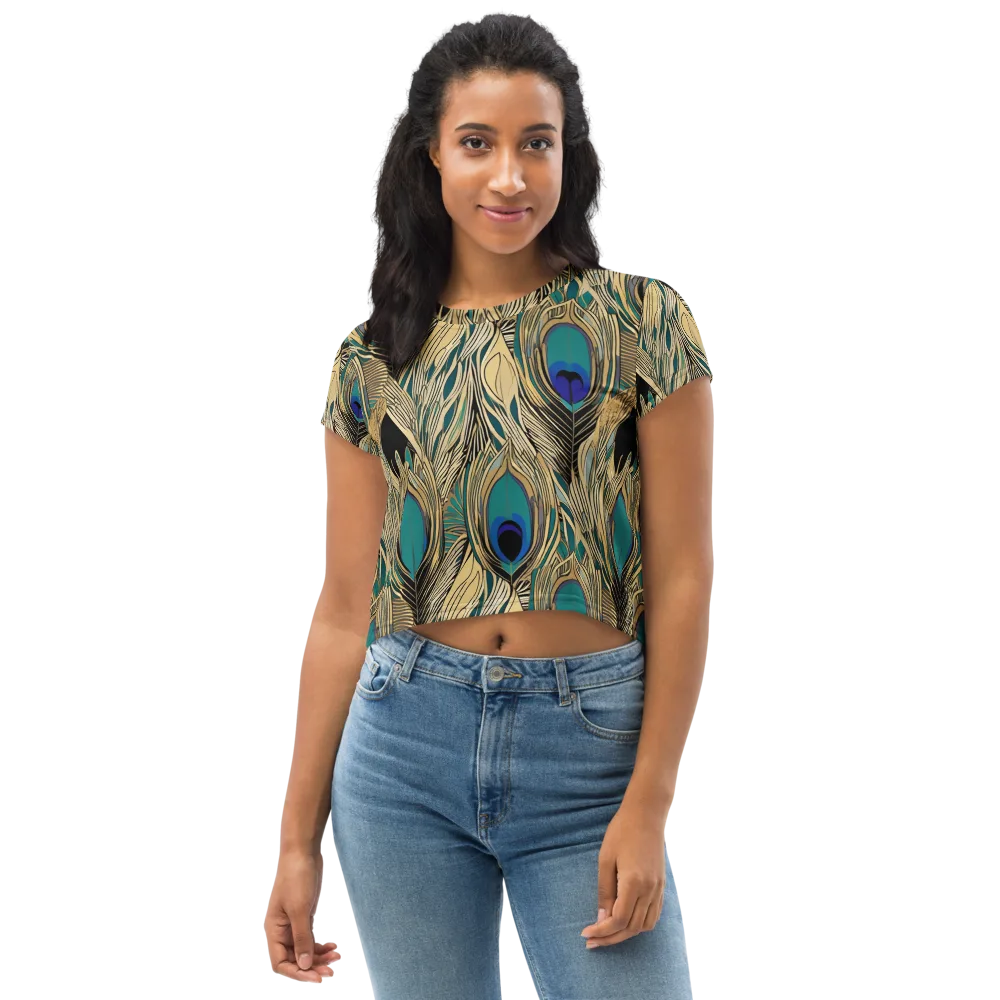 Gilded Iridescence on Crop Tee — Front