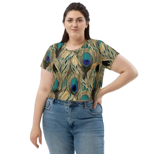 Gilded Iridescence on a Crop Tee