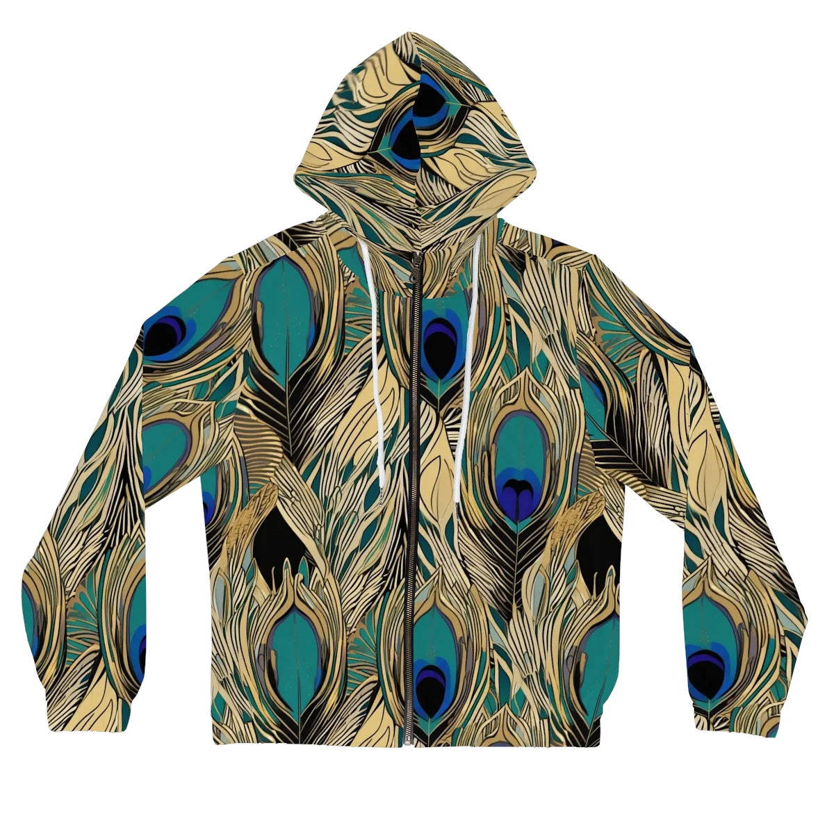 Gilded Iridescence on Women's Full-Zip Hoodie — Front