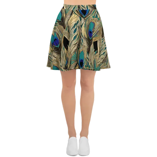 Gilded Iridescence on a Skater Skirt