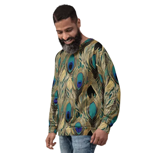 Gilded Iridescence on a Sweatshirt