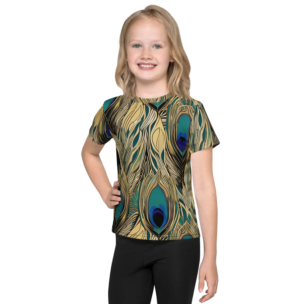 Gilded Iridescence on Kids Crew Neck T-Shirt — Front