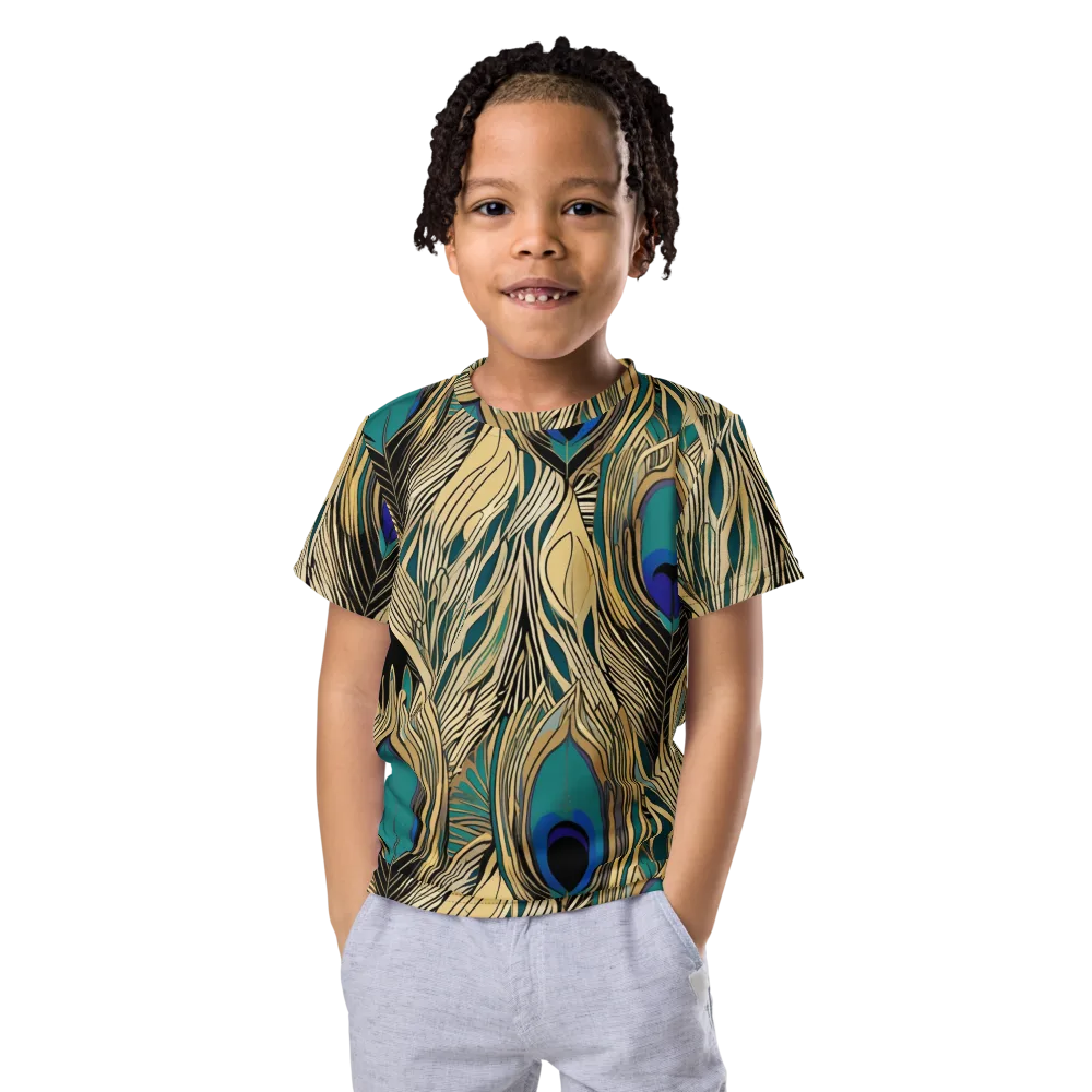 Gilded Iridescence on Kids Crew Neck T-Shirt — Front