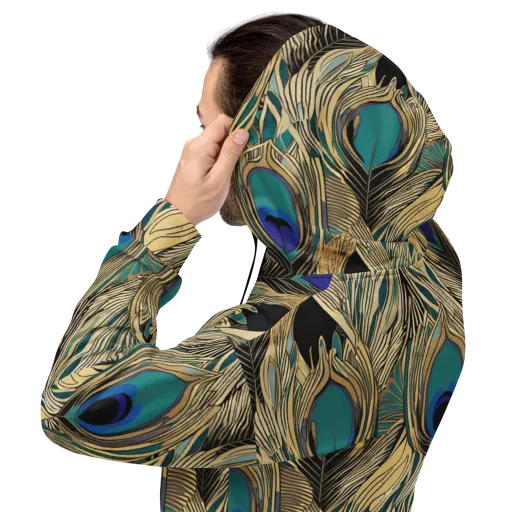 Gilded Iridescence on a Hoodie