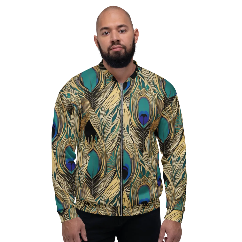 Gilded Iridescence on Bomber Jacket — Front