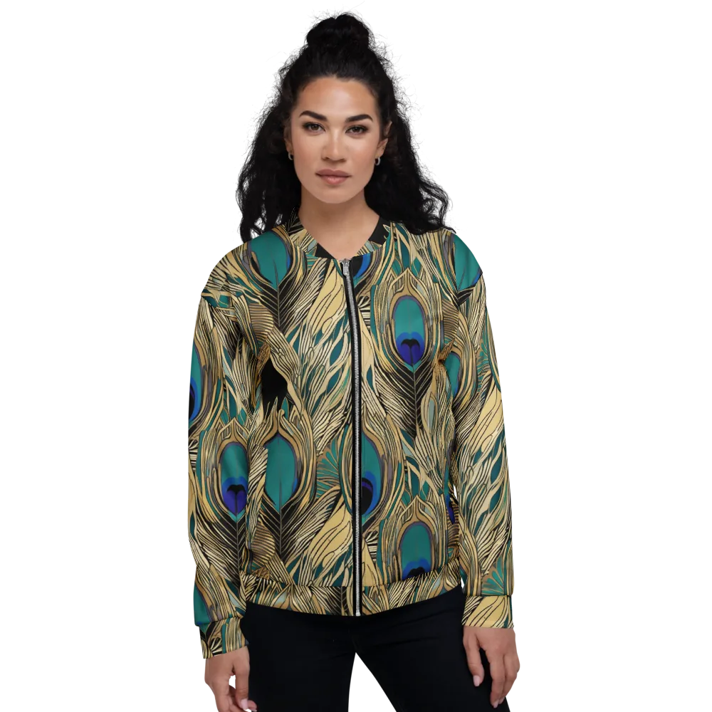 Gilded Iridescence on Bomber Jacket — Front