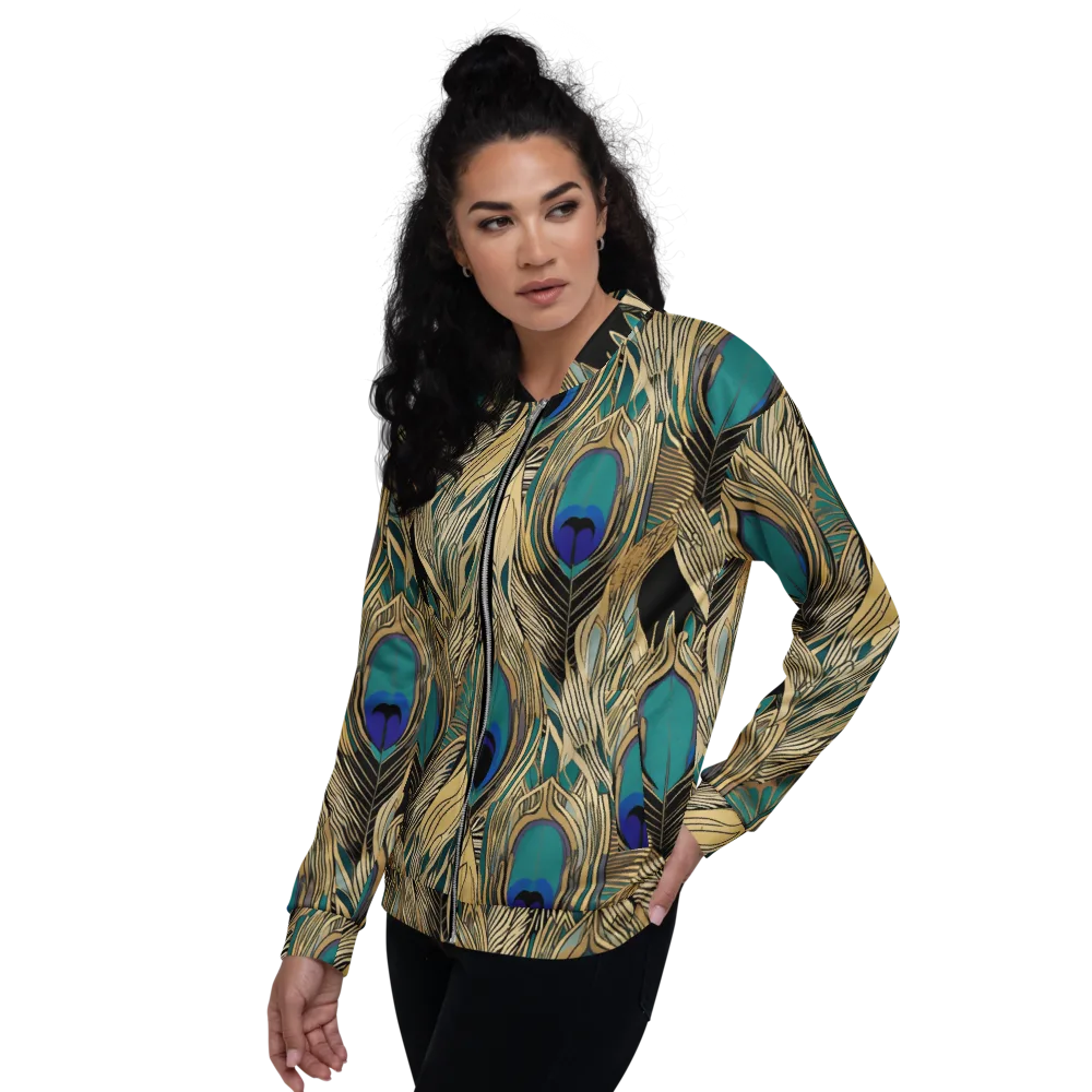Gilded Iridescence on Bomber Jacket — Left