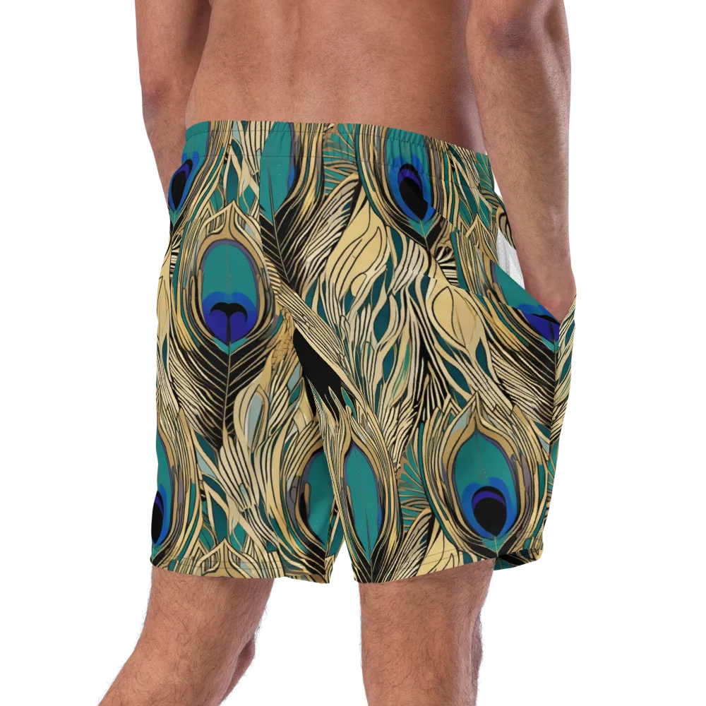 Gilded Iridescence on Swim Trunks — Right Back