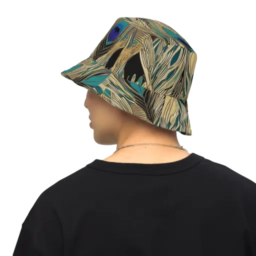 Gilded Iridescence on a Reversible Bucket Hat