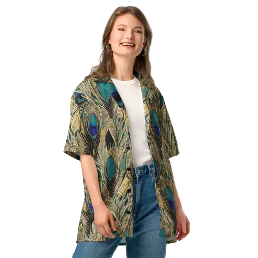 Gilded Iridescence on a Button Shirt