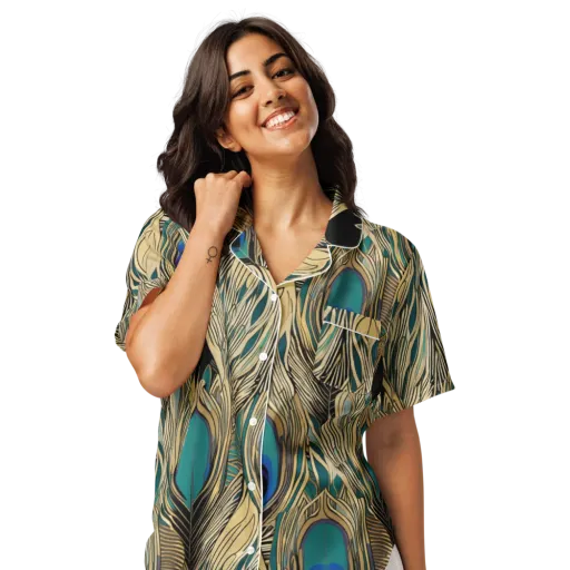 Gilded Iridescence on a Women's Short Sleeve Pajama Top