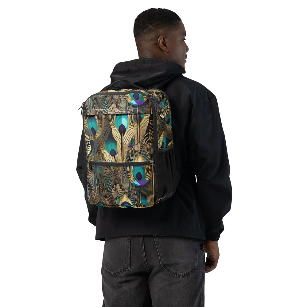 Gilded Plumes on Utility Backpack — Back