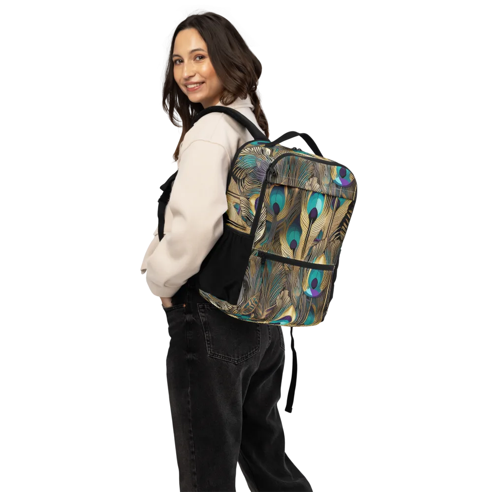 Gilded Plumes on Utility Backpack — Back