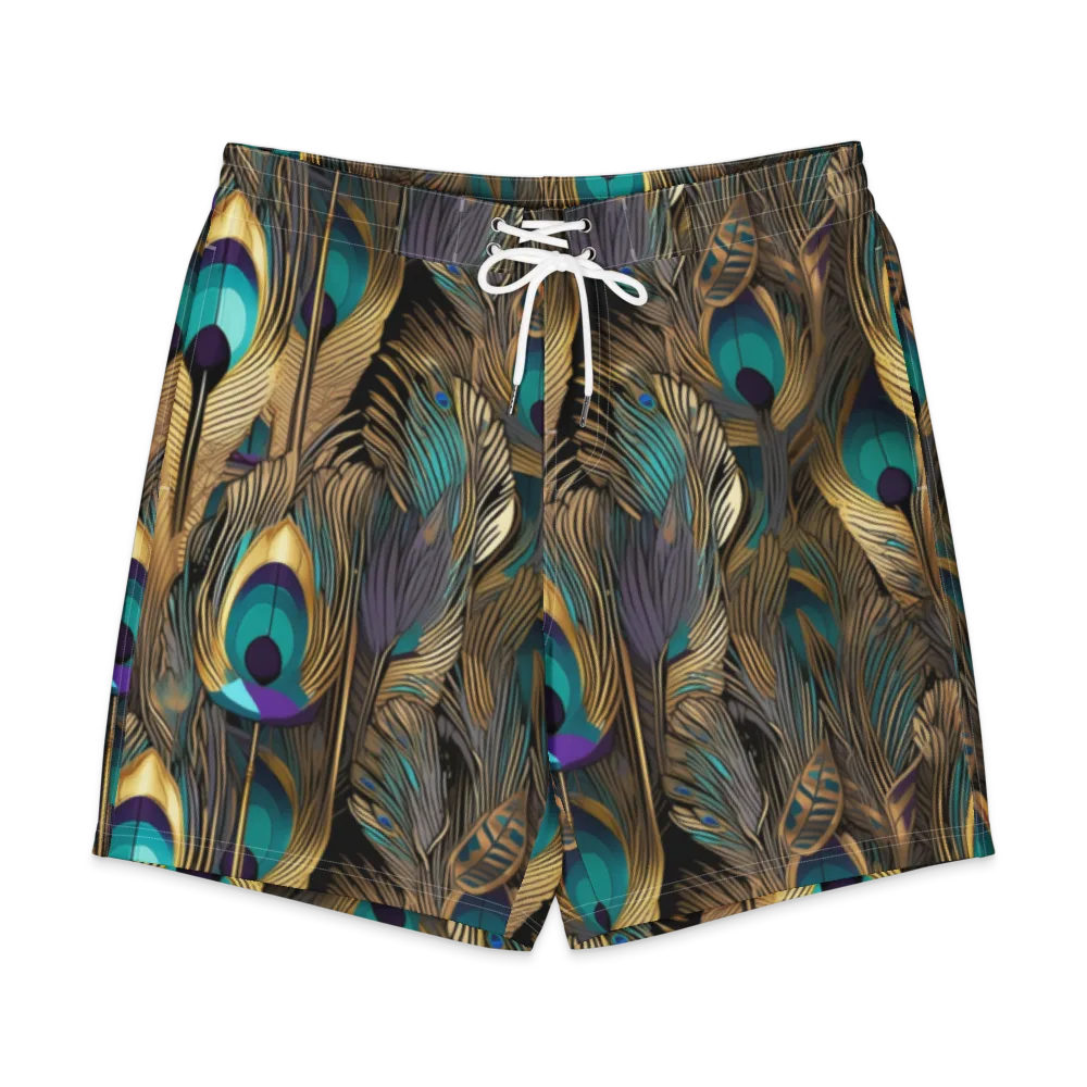 Gilded Plumes on Men's Board Shorts — Front