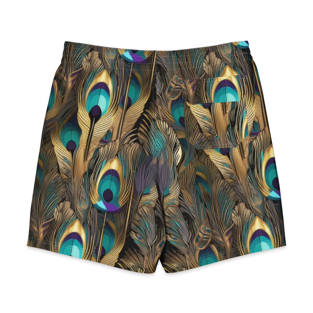 Gilded Plumes on Men's Board Shorts — Back
